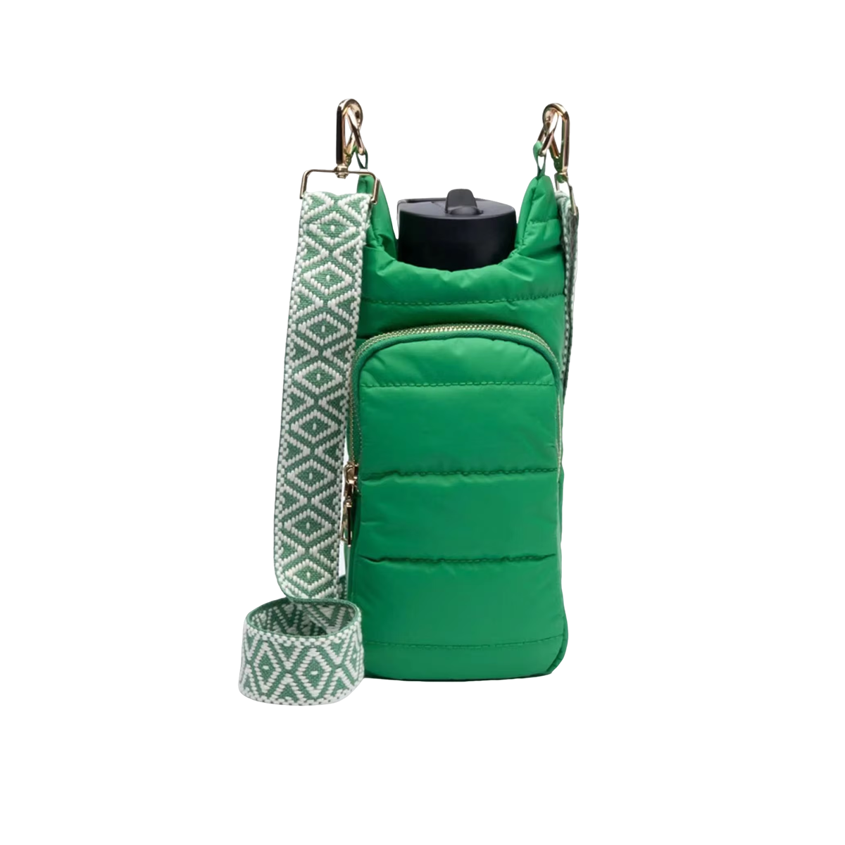 Crossbody Essentials Bag with Adjustable Strap - Green